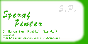 szeraf pinter business card